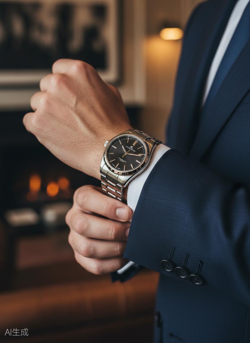 Elegant watch on wrist